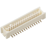 Hirose DF9 Series Straight Surface Mount PCB Header, 31 Contact(s), 1.0mm Pitch, 2 Row(s), Shrouded