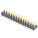 Samtec TSM Series Straight Surface Mount Pin Header, 28 Contact(s), 2.54mm Pitch, 2 Row(s), Unshrouded