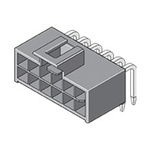 Molex Nano-Fit Series Right Angle Through Hole PCB Header, 8 Contact(s), 2.5mm Pitch, 2 Row(s), Shrouded