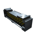 Samtec T2M Series Through Hole PCB Header, 10 Contact(s), 2.0mm Pitch, 2 Row(s), Shrouded