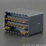 JST JFA J2000 Series PCB Header, 16 Contact(s), 2.5mm Pitch, 2 Row(s), Shrouded