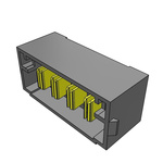 Samtec MPT Series Vertical PCB Header, 4 Contact(s), 5.0mm Pitch, 1 Row(s), Shrouded