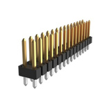 Amphenol Communications Solutions Bergstik Series Through Hole Pin Header, 18 Contact(s), 2.54mm Pitch, 2 Row(s),