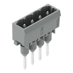 Wago 231 Series Straight DIN Rail Mount PCB Connector, 4 Contact(s), 5mm Pitch, 1 Row(s), Shrouded