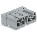 Wago 770 Series Angled PCB Mount PCB Header, 4 Contact(s), 10mm Pitch, 1 Row(s), Shrouded