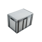 Schoeller Allibert 75L Grey Large Storage Box, 423mm x 400mm x 600mm