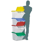 RS PRO PP Storage Bin Recycle Bin, 345mm x 400mm, Yellow