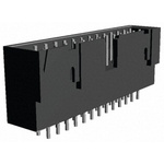 TE Connectivity AMPMODU MOD II Series Straight Through Hole PCB Header, 10 Contact(s), 2.54mm Pitch, 2 Row(s), Shrouded
