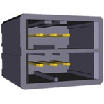 TE Connectivity Dynamic 3000 Series Straight Through Hole PCB Header, 6 Contact(s), 3.81mm Pitch, 2 Row(s), Shrouded