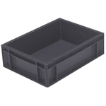 Schoeller Allibert 10L Grey PP Small Stacking Container, 118mm x 400mm x 300mm