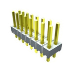 Samtec HTSW Series Straight Through Hole Pin Header, 2 Contact(s), 2.54mm Pitch, 1 Row(s), Unshrouded