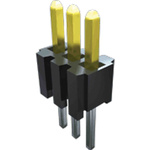 Samtec TMS Series Straight Through Hole Pin Header, 15 Contact(s), 1.27mm Pitch, 1 Row(s), Unshrouded