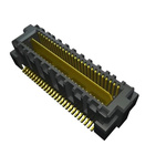 Samtec QMS Series Horizontal Surface Mount PCB Header, 52 Contact(s), 0.635mm Pitch, 2 Row(s), Shrouded
