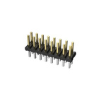 Amphenol ICC Minitek Series Through Hole Pin Header, 10 Contact(s), 2.0mm Pitch, 2 Row(s), Unshrouded