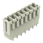 Wago 831 Series Straight PCB Mount PCB Header, 7 Contact(s), 7.62mm Pitch, 1 Row(s), Shrouded