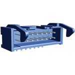 TE Connectivity AMP-LATCH Series Right Angle Through Hole PCB Header, 6 Contact(s), 2.54mm Pitch, 2 Row(s), Shrouded