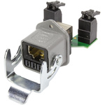 HARTING RJ45 Hybrid Series Female RJ45 Connector, Panel Mount, Cat6