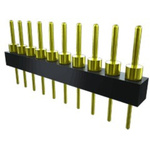 Samtec TS Series Straight Through Hole Pin Header, 32 Contact(s), 2.54mm Pitch, 1 Row(s), Unshrouded