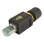HARTING PushPull V4 Series Male RJ45 Connector, Cable Mount, Cat6a, 360° Shield