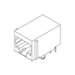 Molex 43249 Series Female RJ45 Connector, Through Hole, Cat3, Cat4
