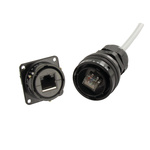 Amphenol Socapex Female Ethernet Connector, Push-Pull, Cat5e