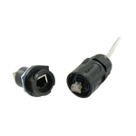 Amphenol Socapex Male Ethernet Connector, Jam Nut, Cat6
