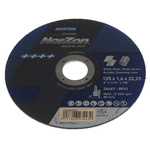 Norton Cutting Disc Aluminium Oxide Grinding Disc, 125mm x 1.6mm Thick, P80 Grit, 5 in pack, Norzon