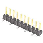 Samtec TSM Series Straight Surface Mount Pin Header, 10 Contact(s), 2.54mm Pitch, 1 Row(s), Unshrouded
