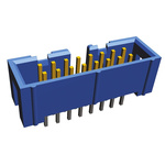 TE Connectivity AMP-LATCH Series Straight Through Hole PCB Header, 16 Contact(s), 2.54mm Pitch, 2 Row(s), Shrouded
