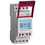 2 Channel Digital DIN Rail Time Switch Measures Days, Hours, Minutes, Seconds, 110 → 230 V ac