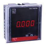 RS PRO Digital Voltmeter, Digital Display 4-Digits Class 1.0, 90 x 90 x 55 mm