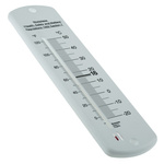 Brannan Wall Mount Glass Thermometer, General Purpose, -20 → +50 °C