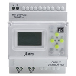 RS PRO Digital DIN Rail Time Switch 110 → 240 V ac, 2-Channel
