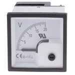 RS PRO Analogue Voltmeter DC 1.5 %, 46 x 46 mm