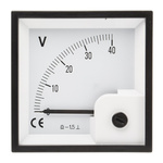 RS PRO Analogue Voltmeter DC ±1.5 %, 68 x 68 mm