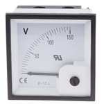 RS PRO Analogue Voltmeter DC ±1.5 %, 68 x 68 mm