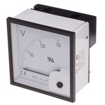 RS PRO Analogue Voltmeter DC ±1.5 %, 90.5 x 90.5 mm