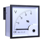 RS PRO Analogue Voltmeter DC ±1.5 %, 92 x 92 mm