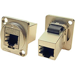 RS PRO Single-Port RJ45 Feedthrough Connector, Cat5e, Shielded