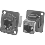 RS PRO Single-Port RJ45 Feedthrough Connector, Cat6