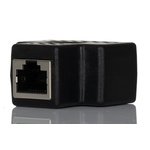 RS PRO 2-Port RJ45 Female 3 Way Splitter Adapter, Shielded