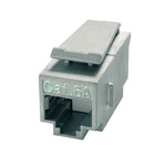 Telegartner Single-Port RJ11, RJ12, RJ45 Ethernet Coupler, Cat6a, Shielded