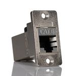 RS PRO Single-Port RJ45 Female Feedthrough Ethernet Connector, Cat6, Shielded