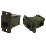 RS PRO Single-Port RJ45 Female Feedthrough Ethernet Connector, Cat5e, Unshielded