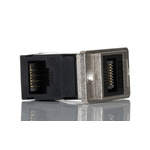 RS PRO Single-Port RJ45 Female Feedthrough Ethernet Connector, Cat5e, Unshielded