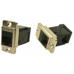 RS PRO Single-Port RJ45 Female Feedthrough Ethernet Connector, Cat5e, Unshielded
