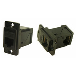 RS PRO Single-Port RJ45 Female Feedthrough Ethernet Connector, Cat5e, Unshielded