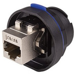 AXINDUS Single-Port RJ45 Female RJ45 CAT.6A IP68 Coupler, Cat6a, Shielded