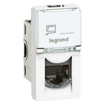 Legrand Mosaic Series RJ45 Socket, Flush Mount, Cat6a