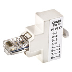 Decelect Forgos 3-Port RJ45 Female, RJ45 Male Splitter, Cat5e